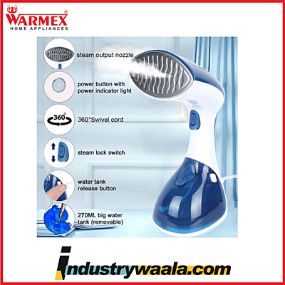 Warmex 1300 Watts Perfect Garment Steamer NIAGARA 270 ml Tank