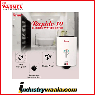 Warmex 10 L Storage Water Geyser RAPIDO 10 White