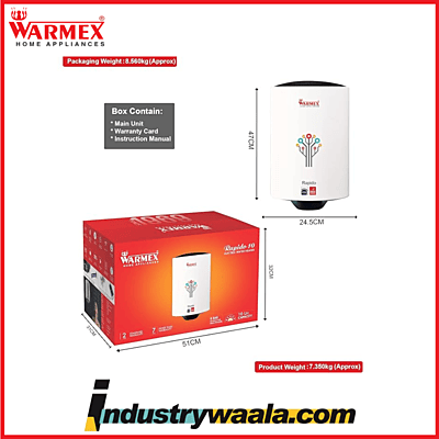 Warmex 10 L Storage Water Geyser RAPIDO 10 White