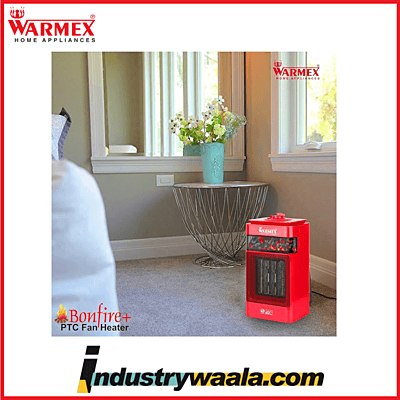 Warmex Home Appliances PTC Room Heater Bonfire 750 1500 Watts + Red