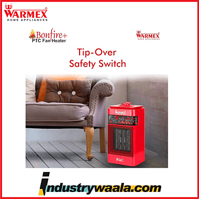 Warmex Home Appliances PTC Room Heater Bonfire 750 1500 Watts + Red