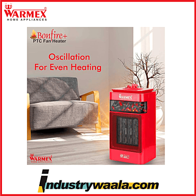 Warmex Home Appliances PTC Room Heater Bonfire 750 1500 Watts + Red