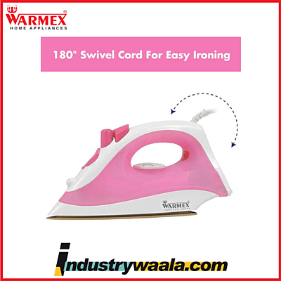 Warmex New Spectrum Pink 1000W Steam Iron Press 180ml