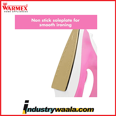 Warmex New Spectrum Pink 1000W Steam Iron Press 180ml