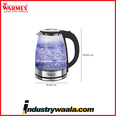 Warmex EK 09 TL Borosilicate Glass Electric Kettle 1.8L 1500W