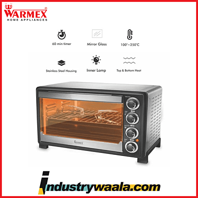 Warmex Home Appliances Oven Toaster Grill OTG Silver 35 Litre MB35L