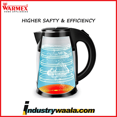 Warmex Boil & Serve 1500 Watts Multi Cooker Electric Kettle 1.8 L Black and Silver