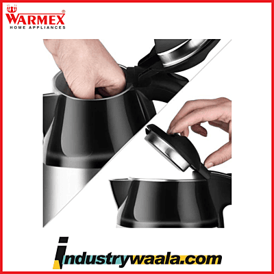 Warmex Boil & Serve 1500 Watts Multi Cooker Electric Kettle 1.8 L Black and Silver