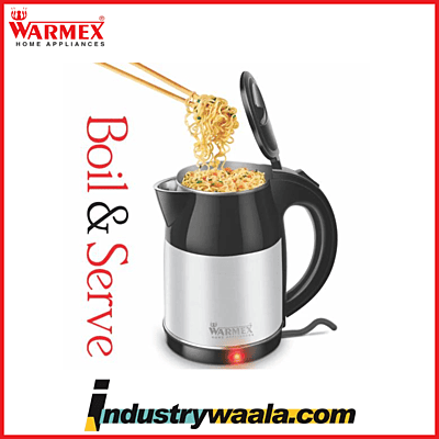 Warmex Boil & Serve 1500 Watts Multi Cooker Electric Kettle 1.8 L Black and Silver