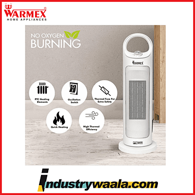 Warmex Fervour 1000 2000 Watts with Ocillation Conrol Knob Electric Table Top Fan Room Heater