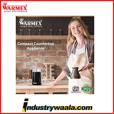 Warmex Dry & Wet Grinder with Safety Lock System and Transparent Window Lid 2 Jars 90gm DWG 09 Black 200W