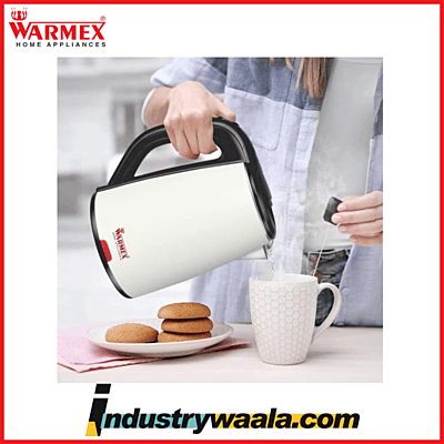 Warmex Home Appliances Boil & Serve 99 1500 Watts Double Wall Inner Body Stainless Steel Electric Kettle 1.8 L White