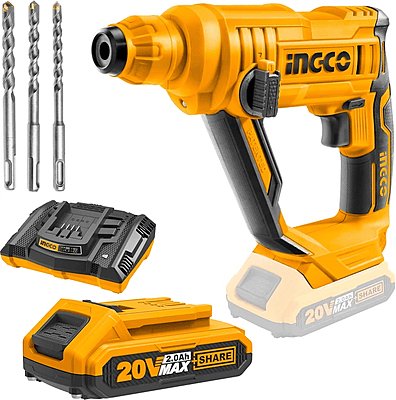 INGCO Lithium-Ion Cordless Rotary Hammer CRHLI22012 (20V) INGCO Lithium-Ion Cordless Rotary Hammer CRHLI22012 (20V)