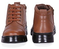 VPSC Pure Leather Ankle Police Boot with Zip Boots For Men (Model- Hi-Tech-Brown)