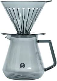 CRYSTAL EYE BREWER SET GLASS DRIPPER 02 BLACKSERVER 360 ML