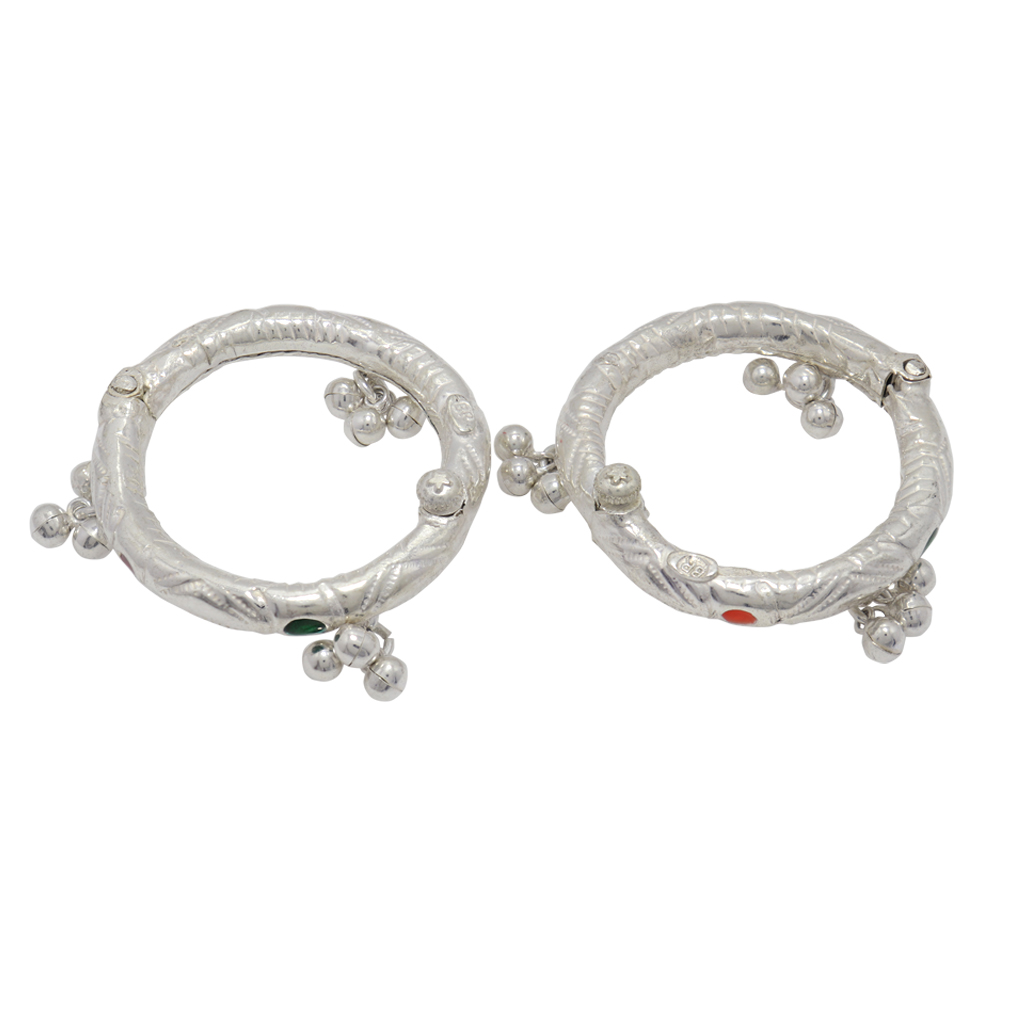 Silver Baby Anklet ( Thanda Kolusu with Salangai )