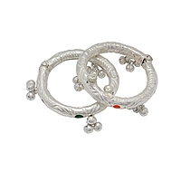 Silver Baby Anklet ( Thanda Kolusu with Salangai )