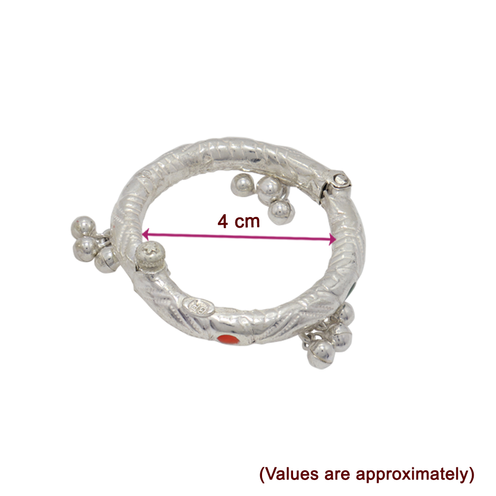 Silver Baby Anklet ( Thanda Kolusu with Salangai )