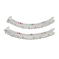 Silver Baby Anklet ( Salangai Kolusu- 6INCH)