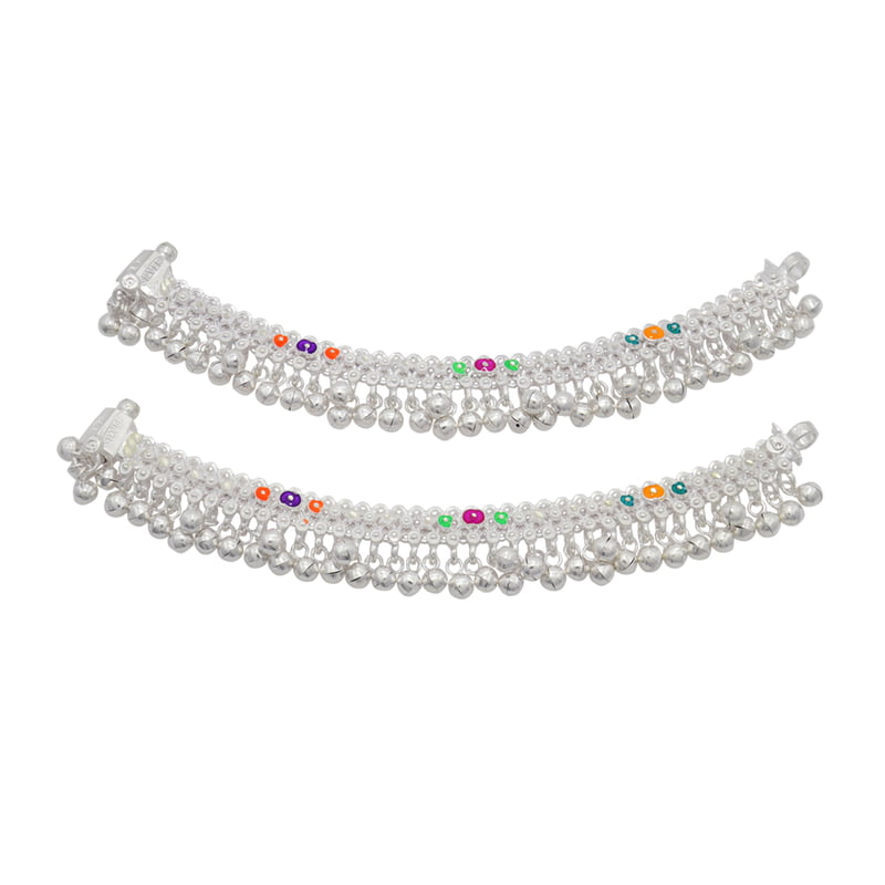 Silver Baby Anklet ( Salangai Kolusu- 6INCH)