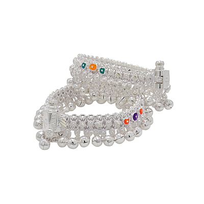 Silver Baby Anklet ( Salangai Kolusu- 6INCH)