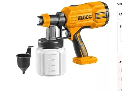 INGCO Lithium-Ion Cordless Spray Gun CSGLI20042 (20V) INGCO Lithium-Ion Cordless Spray Gun CSGLI20042 (20V)