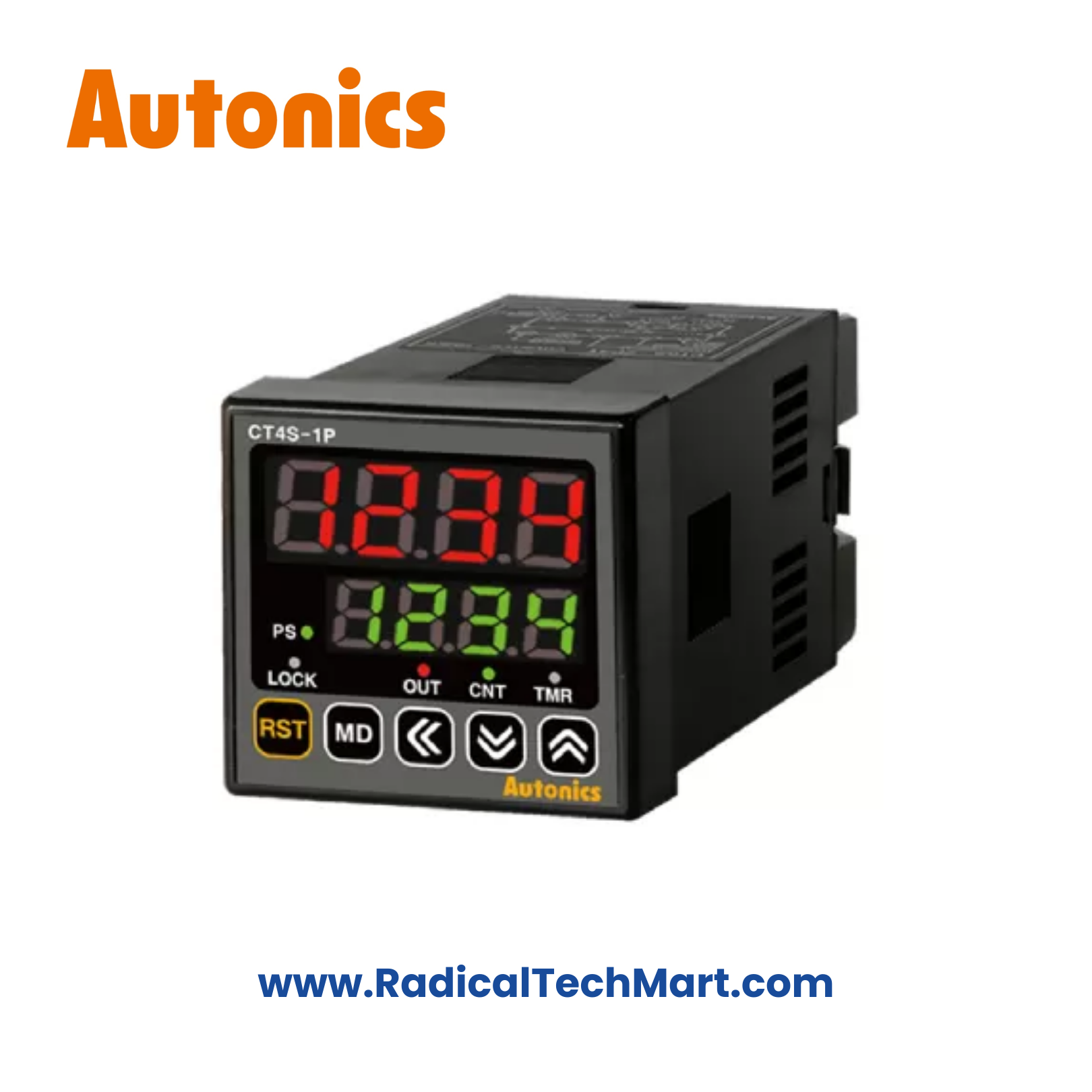 Autonics CT4S-1P2 4-digit LED Counter Timer – Front View