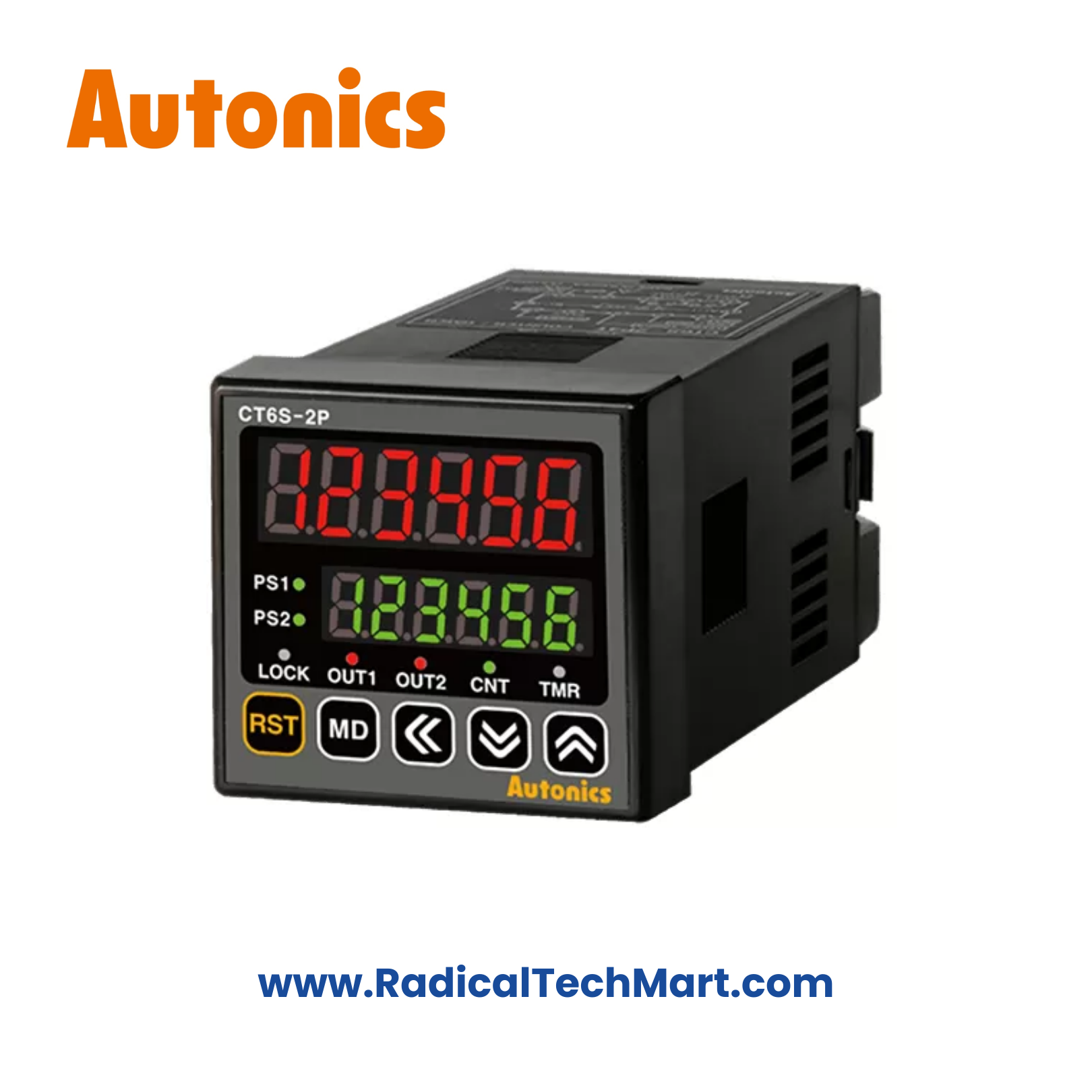 Autonics CT6S-2P4 Digital Counter Timer Front View