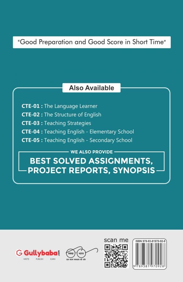 IGNOU CTE-05 - Teaching English-Secondary School, Latest Help Book Edition