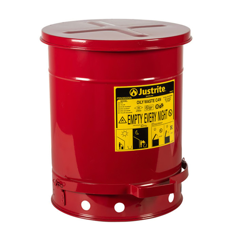 JUSTRITE - 09300 - 10 GAL OIL WASTE CAN RED