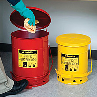 JUSTRITE - 09300 - 10 GAL OIL WASTE CAN RED