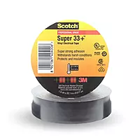 3M Scotch Super 33+ Vinyl Electrical Tape – Black, 3/4" x 66Ft (19.05mm x 20.11m) | Premium Insulation Tape