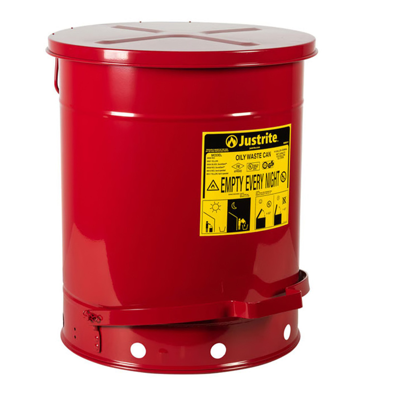JUSTRITE - 09700 - 21 GAL OIL WASTE CAN RED