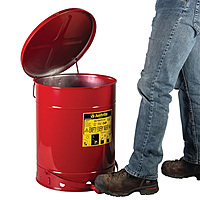JUSTRITE - 09700 - 21 GAL OIL WASTE CAN RED