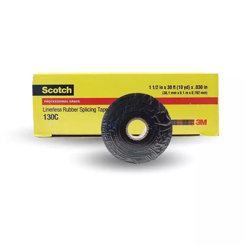 3M Double Adhesive Tape – 3M Scotch Rubber Splicing Tape 130C, ,Model:130C,Size:1 1/2 In x 30Ft(38.1mmx 9.144m) – High Voltage Insulation & UV Resistance