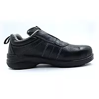 Allen Cooper 7178 | Ladies Safety Shoes | SlipOn | Plain Upper Leather | Steel Toe | Double Density