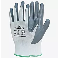 Karam Safety Gloves | 13GG Polyester with Nitrile palm coated gloves | 4121X | Model: HS32