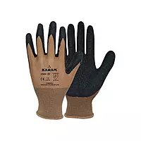 Karam Safety Gloves | 13GG Lightweight | Latex coated gloves for optimum dexterity | 2131X | Model: HS02