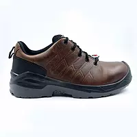 ACME Safety Shoe | Composite Toe | Upper Buffalo Dark taupe Waxy Black | Leather DIP | Model: DELAMAR