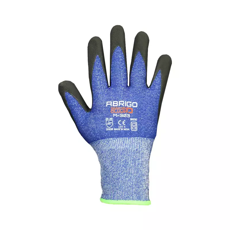 ABRIGO GLOVES | 13G | HPPE | Spandex Nitrile Plushy Foam | Model: M-303