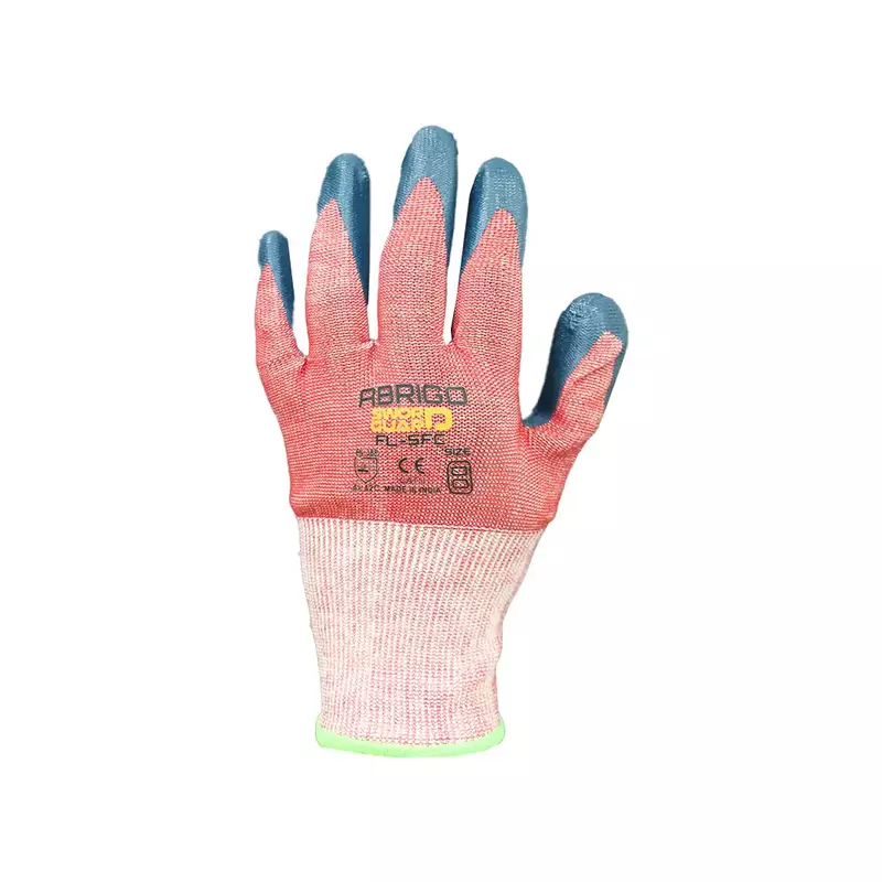 ABRIGO GLOVES | 13G | HT Nylon | Glass Fibre Nitrile | Model: FL-5F-C