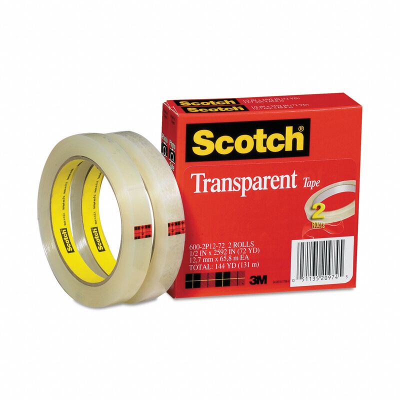 3M Scotch Tape 600 - Size : 1 x 72 Yards