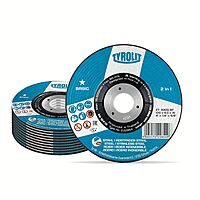 Tyrolit - 4" Grinding wheel - Size : 100mm x 6mm x 16mm, Basic 2 in1 (Grade No - 222854)