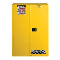 JUSTRITE 8945001 | Safety Cabinet | 45Gal Manual Closing | Double Door with 2 Shelves