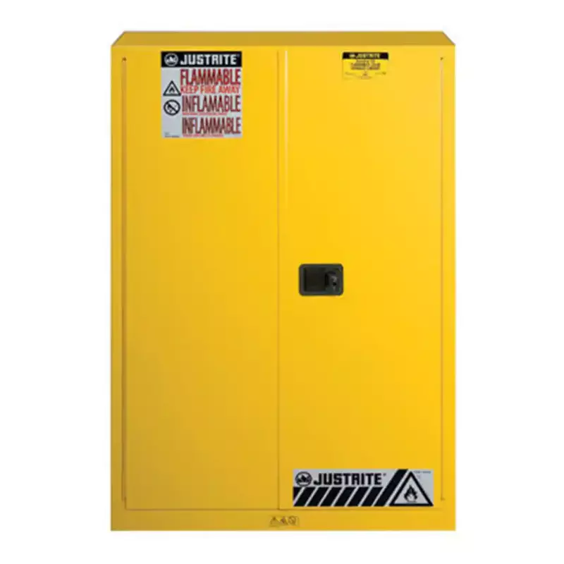 JUSTRITE 8945001 | Safety Cabinet | 45Gal Manual Closing | Double Door with 2 Shelves