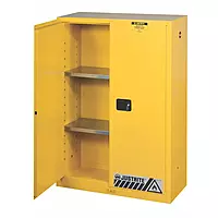 JUSTRITE 8945001 | Safety Cabinet | 45Gal Manual Closing | Double Door with 2 Shelves