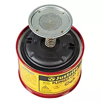 JUSTRITE | 1 PINT | STEEL PLUNGER CAN | RED -10008 | 0.5 LTRPl