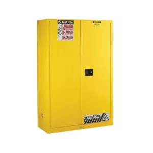 JUSTRITE 8945201 | Safety Cabinet | 45Gal Self Closing | Double Door with 2 Shelves