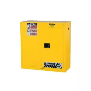 JUSTRITE 8930001| Safety Cabinet | 30 Gal Manual Closing | Double Door with 1 Shelves
