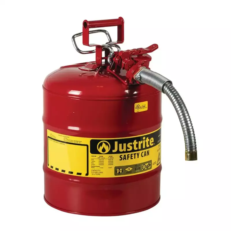 JUSTRITE | 7250130 | 5 GAL (19 LTRS) | TYPE II | SAFETY CAN W/HOSE